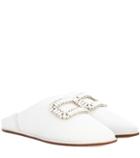 Roger Vivier Bab' Viv' Embellished Leather Slippers