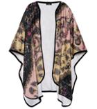 Etro Leather-trimmed Wool And Cashmere Cape