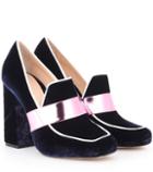 Valentino Athos Velvet Loafer Pumps