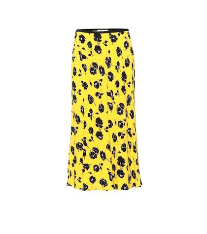 Diane Von Furstenberg Mae Crêpe Midi Skirt