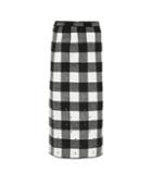 N21 Checked Wool-blend Midi Skirt