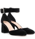 Redvalentino Velvet Block Heel Pumps