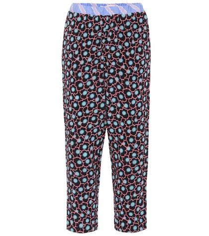 Marni Cropped Silk-blend Trousers