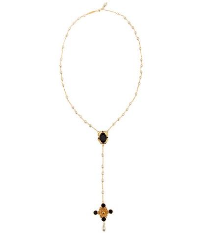 Dolce & Gabbana Crystal And Pearl Embellished Necklace