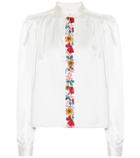 Alexachung Embroidered Crêpe Blouse