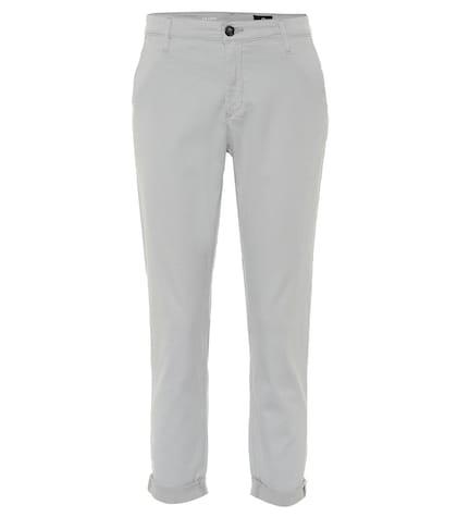Roger Vivier Caden Stretch Cotton Crop Pants