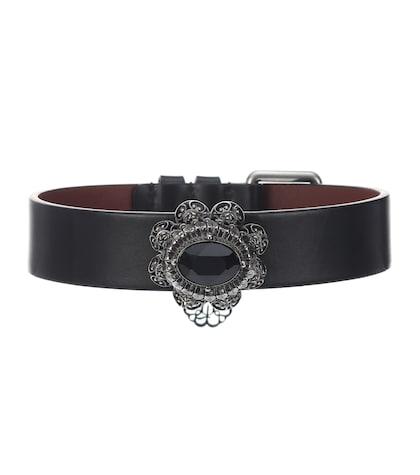Alexander Mcqueen Embellished Leather Choker