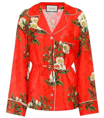 Gucci Silk-blend Pyjama Shirt