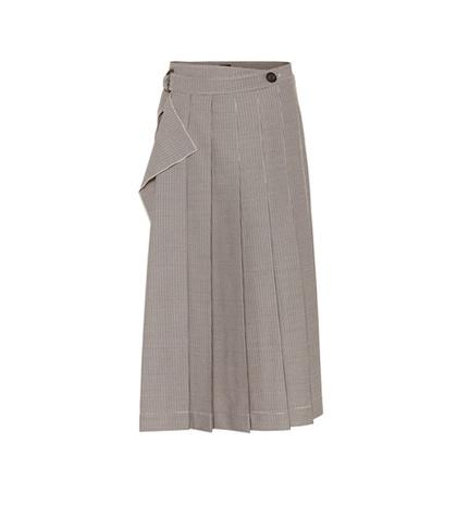 Etro Fleet Checked Pleated Midi Skirt