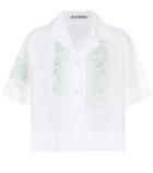 Miu Miu Livvi Pop Embroidered Cotton Top