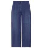 Burberry Cropped Wide-leg Trousers