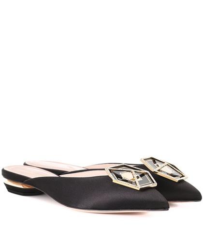J Brand Eden Satin Slippers
