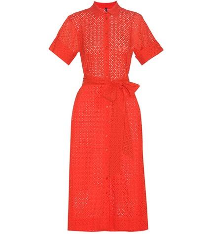 Lisa Marie Fernandez Cotton Eyelet Shirt Dress