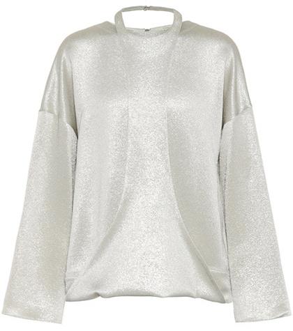 Valentino Hammered Lamé Top