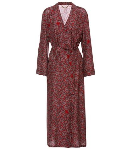 Burberry Mulberry Silk Dressing Gown