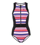 Current/elliott Striped One-piece Swimsuit