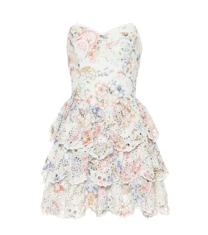Zimmermann Bowie Floral Linen Minidress