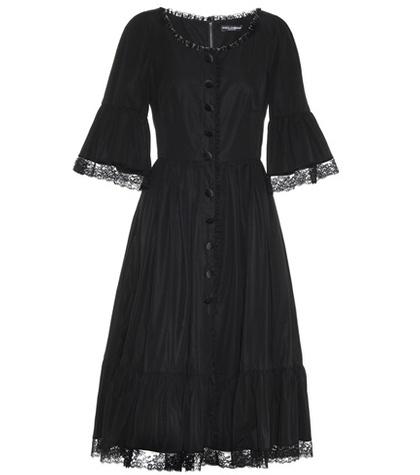 Dolce & Gabbana Stretch-cotton Dress With Lace