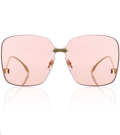 Gucci Square-frame Rimless Sunglasses