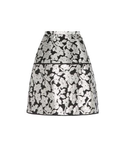 Oscar De La Renta Metallic Jacquard Skirt