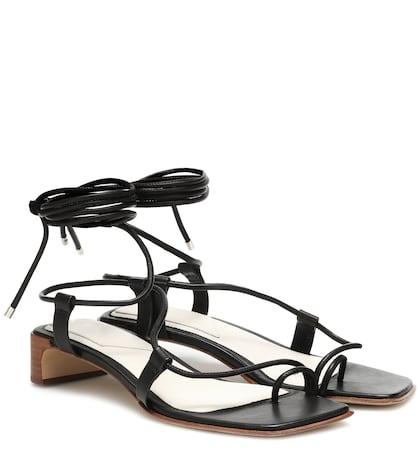 Staud Cindy Tie Leather Sandals
