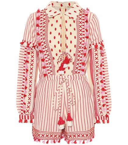 Dodo Bar Or Embroidered Cotton Playsuit