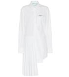 Off-white Printed Cotton Poplin Wrap Top