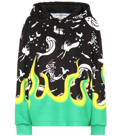Prada Exclusive To Mytheresa – Oversized Cotton-blend Hoodie