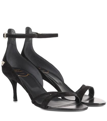 Roger Vivier Embellished Suede Sandals