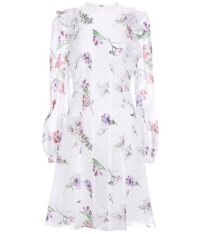 Stuart Weitzman Printed Silk Chiffon Dress