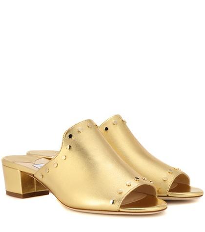Jimmy Choo Myla Open-toe Leather Mules