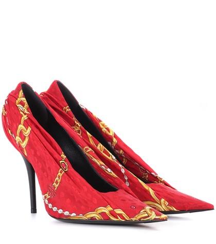 Balenciaga Printed Fabric Pumps