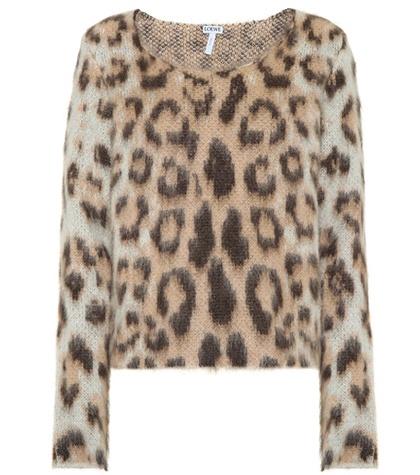 Loewe Leopard-print Mohair-blend Top