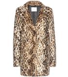 Velvet Celine Faux Fur Leopard Printed Jacket