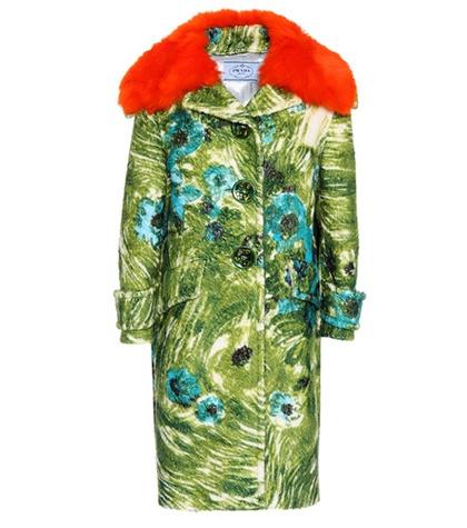 Prada Fur-trimmed Alpaca And Wool Coat