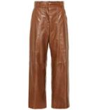 Brunello Cucinelli High-rise Wide-leg Leather Pants