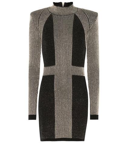 Balmain Metallic Knitted Minidress