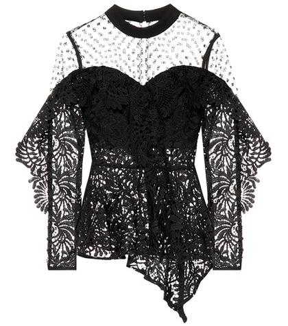 Self-portrait Lace Handkerchief Top