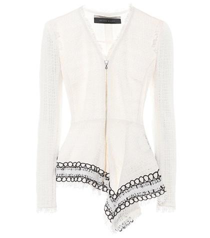 Roland Mouret Hayton Embroidered Cotton Jacket