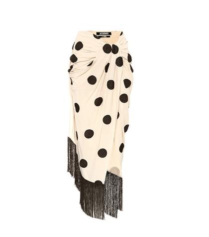 Jacquemus La Jupe Pareo Polka-dot Wrap Skirt