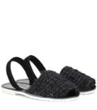 Del Rio London Wool And Suede Sandals