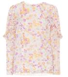 See By Chlo Flocked Velvet Printed Silk Top