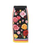 Dolce & Gabbana Floral-printed Stretch Silk Skirt
