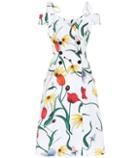 Carolina Herrera Floral Cotton-blend Trench Dress