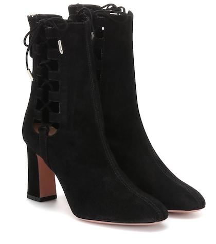 Aquazzura Medina 85 Suede Ankle Boots