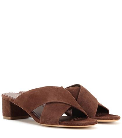 Mansur Gavriel Crossover 40mm Suede Sandals