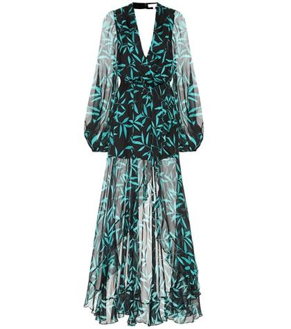 Caroline Constas Olivia Printed Silk Chiffon Dress