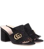 Gucci Suede Slip-on Sandals