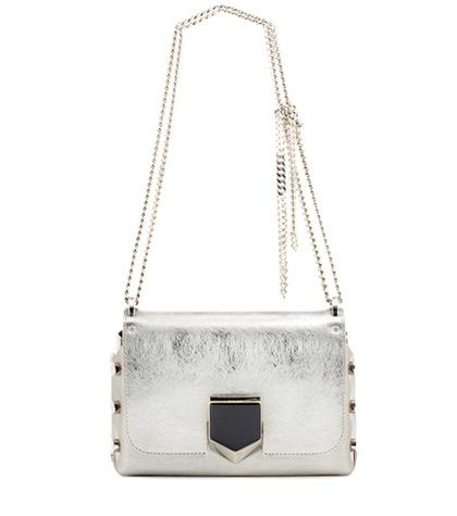 Tod's Lockett Petite Metallic Leather Shoulder Bag