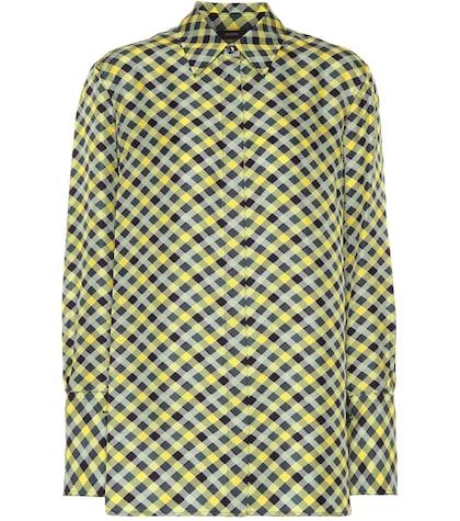 Joseph Checked Silk Shirt
